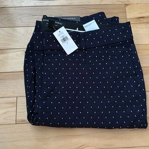 Banana Republic Navy blue with white polka dots